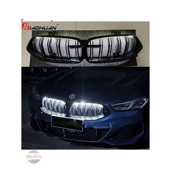 並行輸入品 g14 g15 g16 m8 BMW グリル カスタムパーツ アクセサリー 年式 シリーズ モデル led 照明 フロント ランプ
