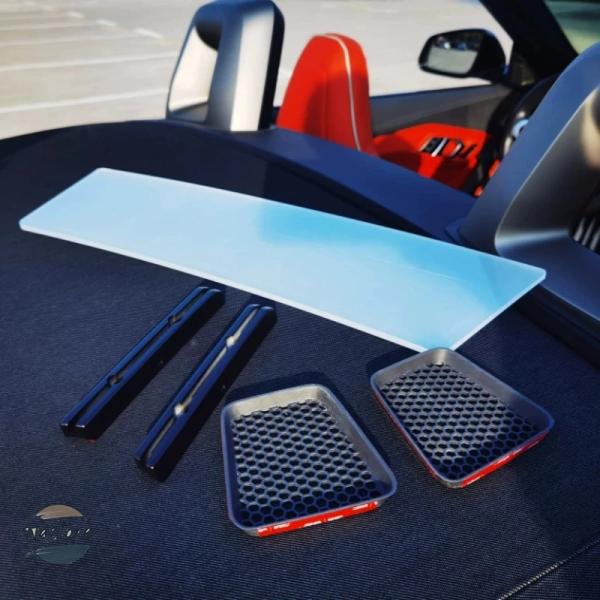 並行輸入品 g29 z4 BMW スポイラー カスタムパーツ アクセサリー ウィンドディフレクター 透明 ロールケージネット