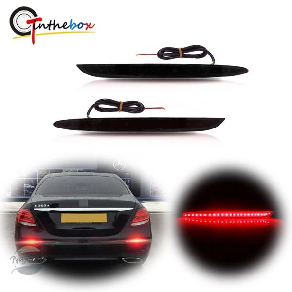並行輸入品 メルセデスベンツ C300/E300/E350/E450/AMG GT 用 赤色 LEDリアバンパーリフレクターライトテール/ブレーキウインカーリア