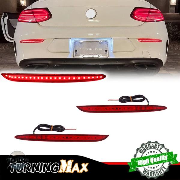 並行輸入品 メルセデスベンツ AMG GT/C300/C43 AMG/CLA250 用 赤色 LEDリアバンパーリフレクター ブレーキテールライト ウインカーラ