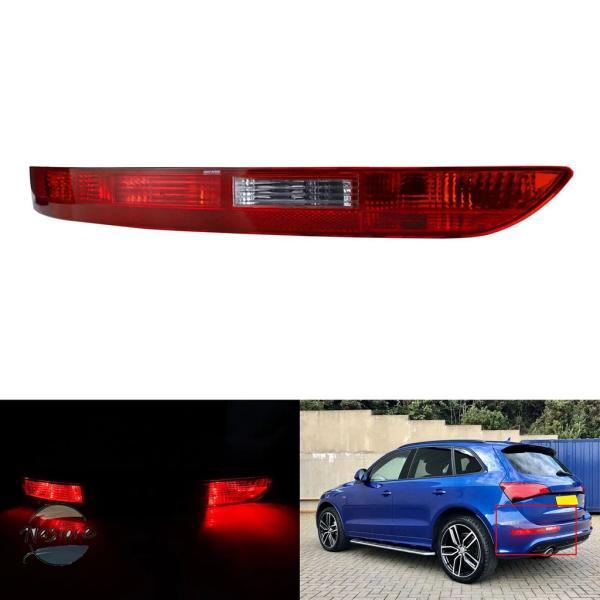 並行輸入品 アウディ Q5 8RB 2008-17 用左リアバンパーランプ テールリフレクター リバース ブレーキ ストップ フォグランプ