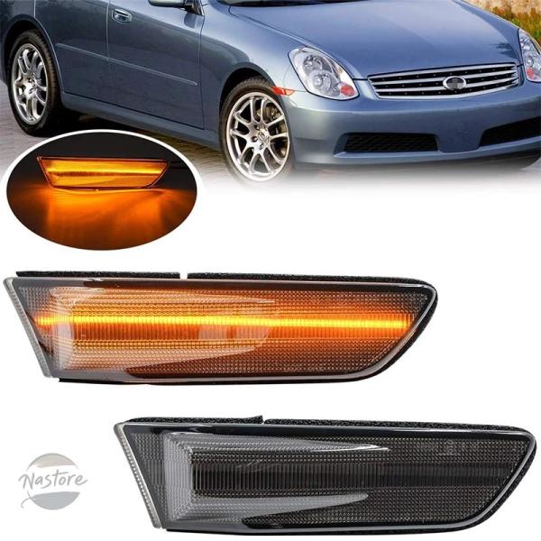 並行輸入品 350gt g35 v35 日産 カスタムパーツ アクセサリー スカイライン led ウィン カー バンパー サイド マー インフィニティ クーペ 