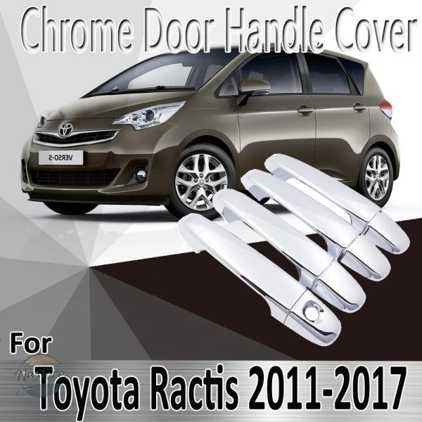 並行輸入品 トヨタ ステッカー  パーツ アクセサリー カバー ラクティス ヴァーソ スペースヴァーソ スバル トレジア スタイリング クロームドア ハンドル 