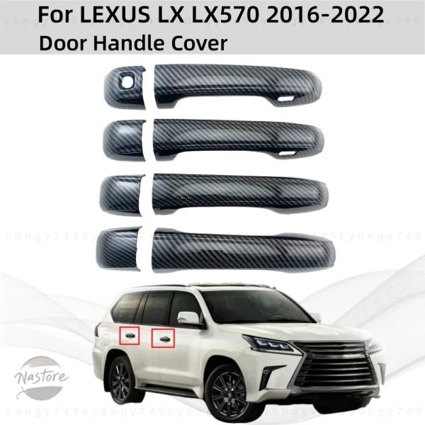 並行輸入品 lx570 レクサス カーボン  パーツ アクセサリー カバー ブラック カー メッキ ドア ハンドル トリム ペーストスタイル