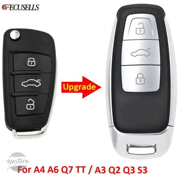 並行輸入品 rs3 a4 a6 q7 アウディ カバー  パーツ アクセサリー ecusells 製  リモート カー キーシェルケースキーレススマートキーハウ