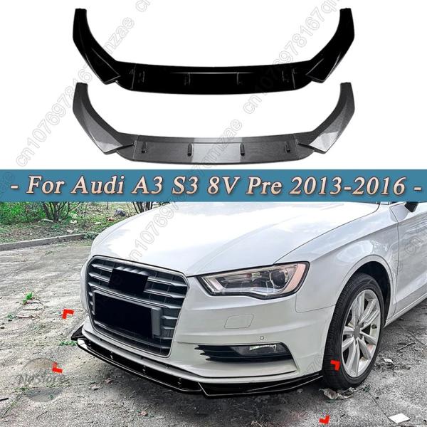 並行輸入品 a3 s3 アウディ プロテクター  パーツ アクセサリー スポイラー 前期型 tdi tfsi セダン フロントバンパー ロアリップ ブレードスプ
