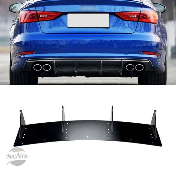 並行輸入品 s3 アウディ プロテクター  パーツ アクセサリー スポイラー ガード セダン リア バンパー ディフューザー リップスプリッター