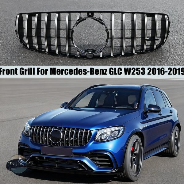 並行輸入品 w253 x253 c253 メルセデスベンツ グリル カスタムパーツ アクセサリー glc amg レーシングスタイル フロントバンパー ラジエー