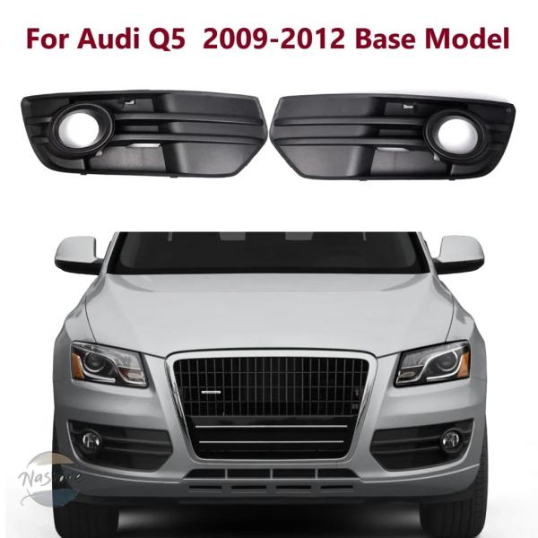 並行輸入品 q5 アウディ カバー カスタムパーツ アクセサリー グリル 8r0 681a 682a ブラック 車用 フロントバンパー フォグ ランプ ロア