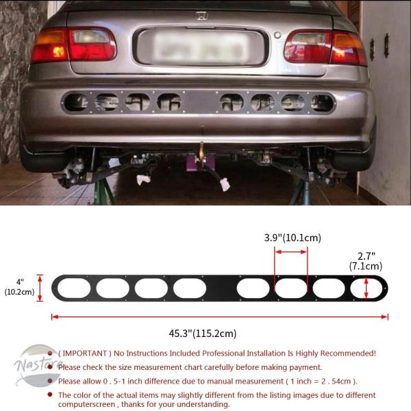 並行輸入品 ek4 ek9 シビック ホンダ カスタムパーツ アクセサリー リア バンパーエアディフレクション パネル アルミニウム ロングブラック シル バー ホンダシ