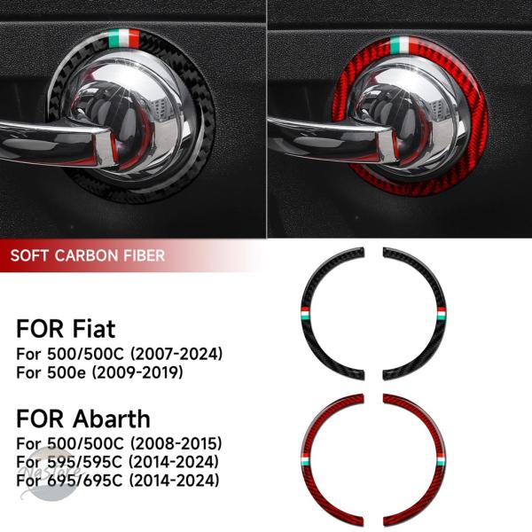 並行輸入品 フィアット ステッカー カスタムパーツ アクセサリー カーボン アバルト 500c 500e 595c 695c インテリア 車用 インナードアボウ
