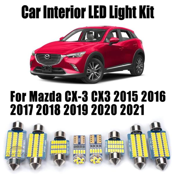 並行輸入品 cx-3 マツダ カスタムパーツ アクセサリー 車内 led ドーム 読書灯 キット canbus サンバイザー トランク ライト