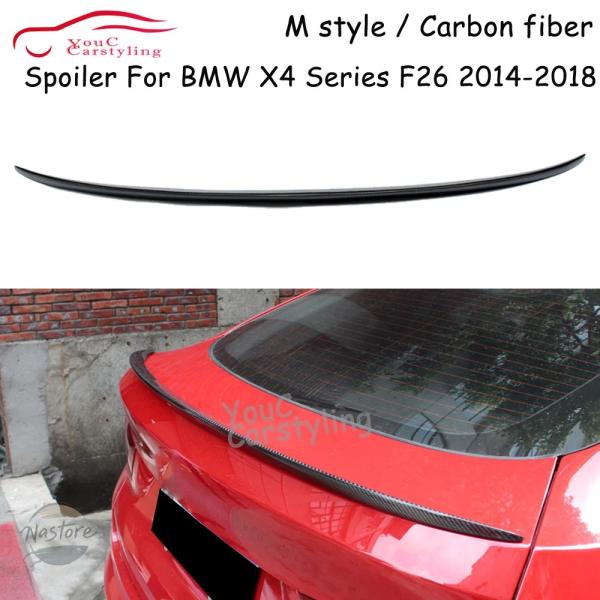 並行輸入品 f26 x4 BMW スポイラー カスタムパーツ アクセサリー カーボン ドア suv スタイル リアル 小型 スプリッター リア トランクブートリ
