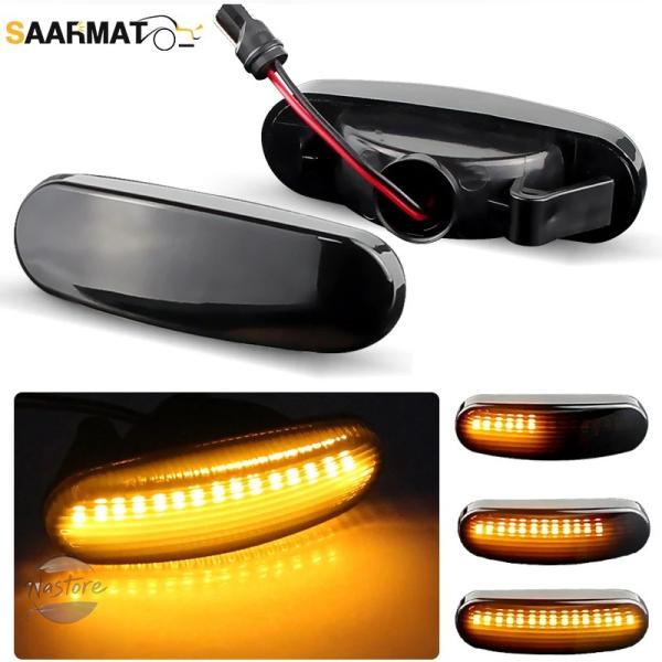 並行輸入品 フィアット カスタムパーツ アクセサリー パンダ プント ドブロ フィオリーノ イデア リネア led シーケンシャル サイド マー カー セット 