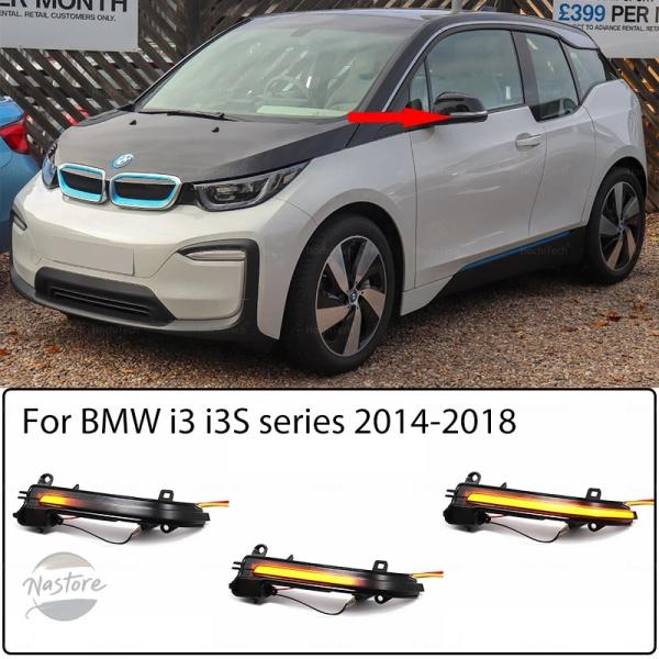 並行輸入品 i3s BMW ミラー カスタムパーツ アクセサリー シリーズ 用高品質 イエローダイナミックターンシグナル ライト