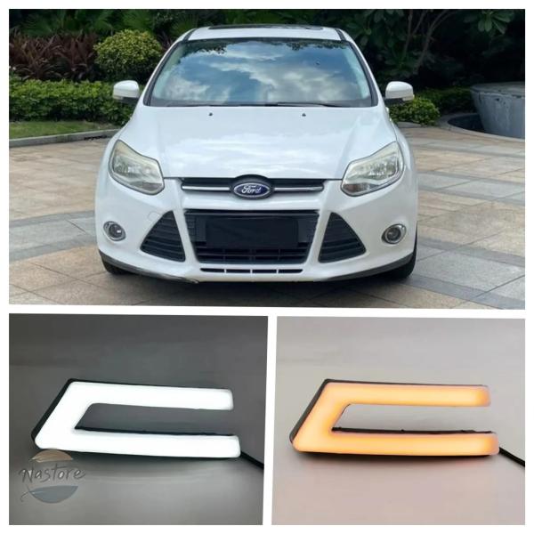 並行輸入品 12vf mk3 デイライト カスタムパーツ アクセサリー デイタイム フォード フォーカス led drl ランニング ライト 防水 ランプ ダイ