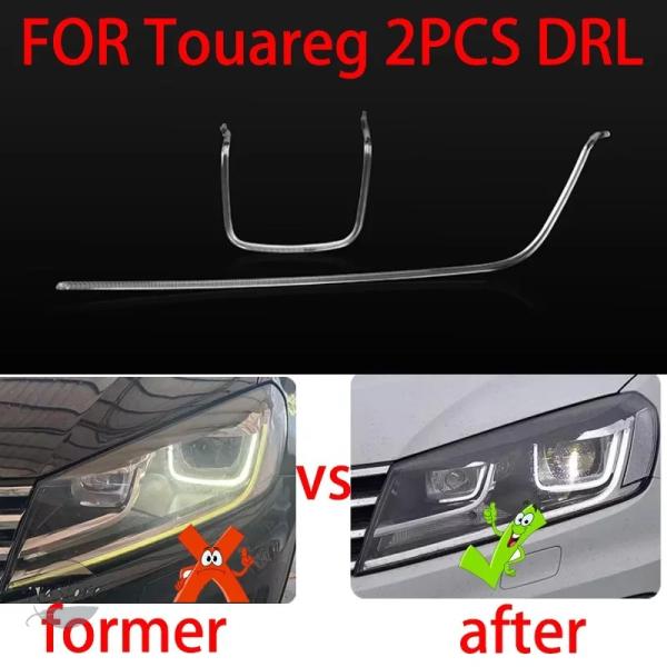 並行輸入品 フォルクスワーゲン デイタイムランニングライト カスタムパーツ アクセサリー ヘッドライト トゥアレグ led drl 車用開口部 ガイド チューブ