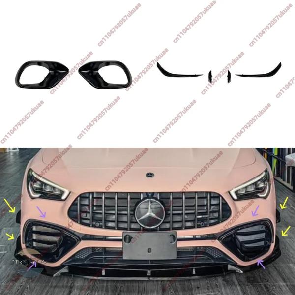 並行輸入品 c118 x118 メルセデスベンツ グリル カスタムパーツ アクセサリー amg cla フロントバンパーカナード フォグ ランプ トリム