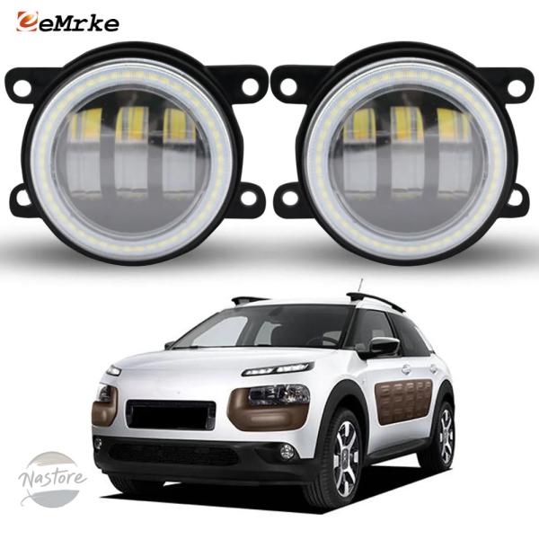 並行輸入品 c4 カスタムパーツ アクセサリー シトロエン カクタス led リア レンズ カー フォグ ランプ ptf 40w エンジェルアイ drl ドライ
