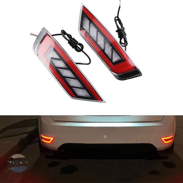 並行輸入品 mk2 カスタムパーツ アクセサリー フォード フォーカス ハッチバック エコスポーツ エスケープ クーガ led リア バンパー リフレクター ラ