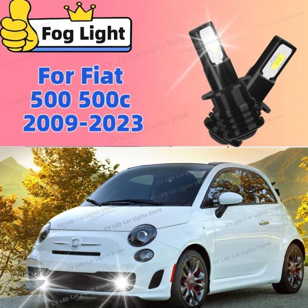 並行輸入品 フィアット カスタムパーツ アクセサリー 500c 80w led フォグ ランプ セット 6000k