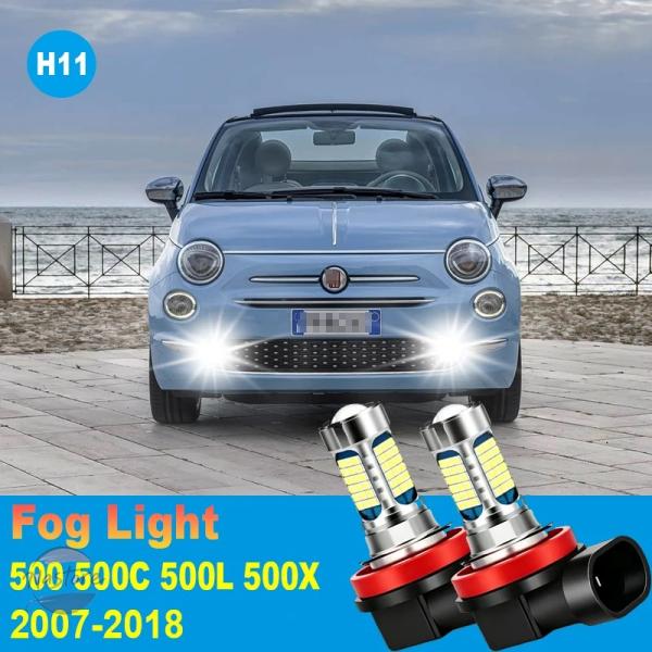 並行輸入品 フィアット カスタムパーツ アクセサリー 500c 500l led フロント フォグ ランプ バルブ
