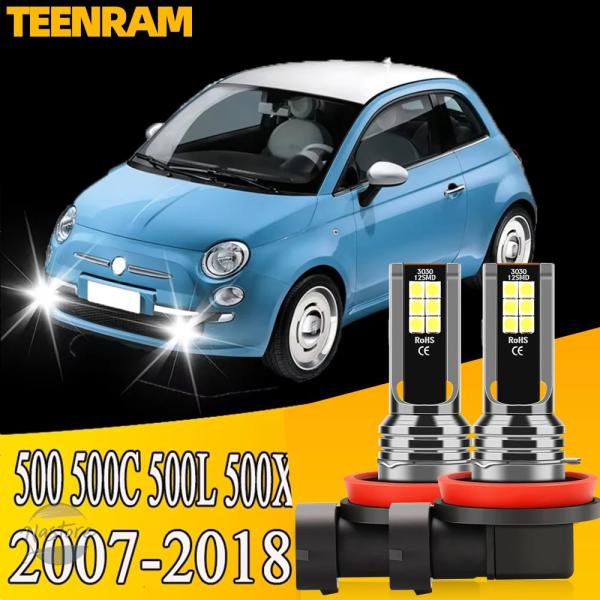並行輸入品 フィアット カスタムパーツ アクセサリー 500c 500l led カー フロント フォグ ランプ バルブ