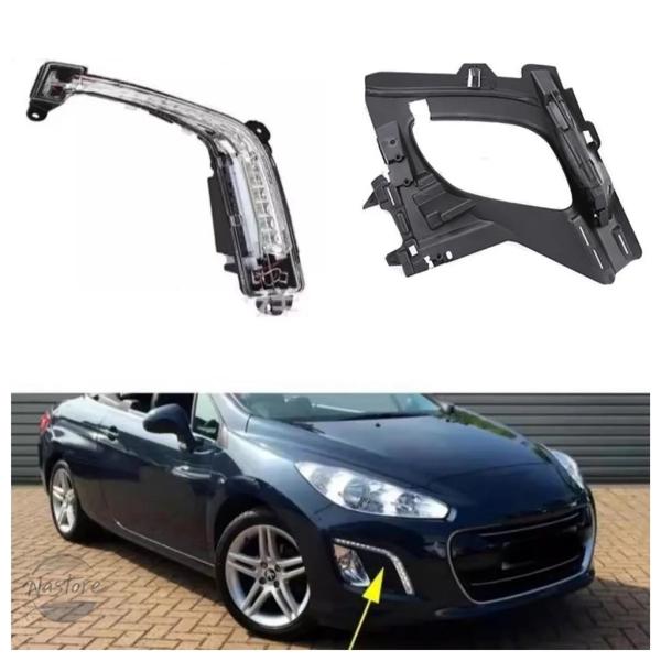 並行輸入品 308cc プジョー デイタイムランニングライト カスタムパーツ アクセサリー rcz フロント フォグ ランプ リア ベースハウス ブラケット d