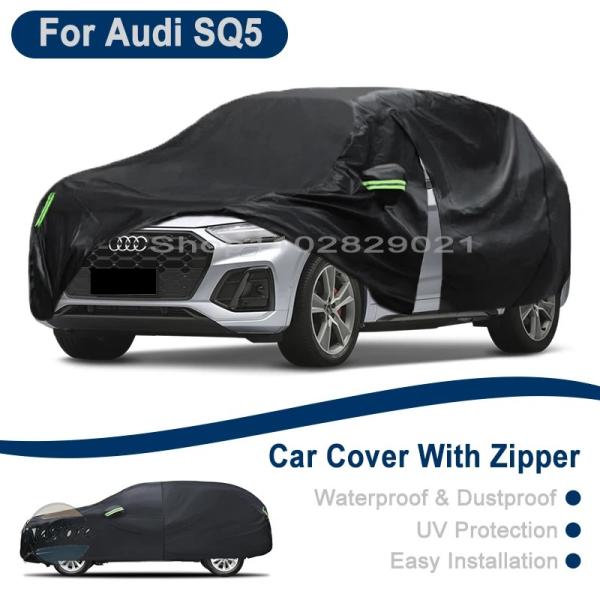 並行輸入品 sq5 アウディ カーカバー カスタムパーツ アクセサリー 用屋外 フル サイド ジッパーデザイン 防水