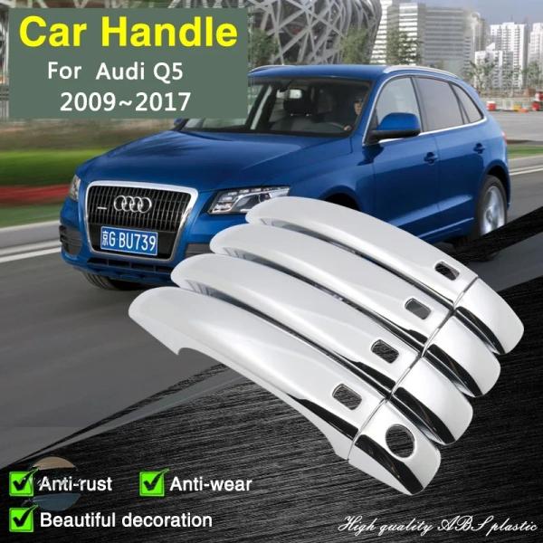 並行輸入品 アウディ Q5 8R 2009〜2017用 クローム スマート ドアハンドル カバー 装飾スタイリングアクセサリー フィルムステッカー トリム