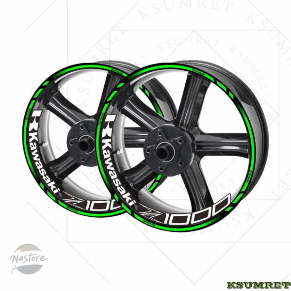 カワサキ カワサキ Z1000 ロゴホイール ステッカー バイク デカール 防水 セット