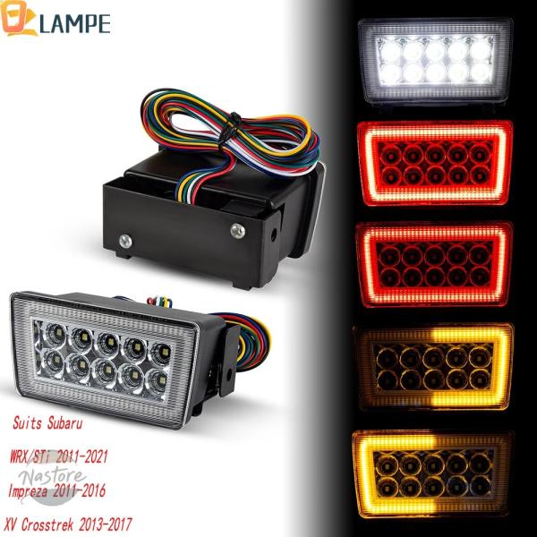 並行輸入品 スバル WRX STI インプレッサ XV クロストレック 2011-2021 LED テールブレーキ リバースライト 車用リアフォグランプ CAN