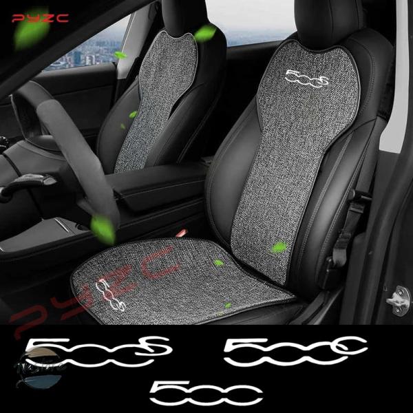 並行輸入品 カバー アクセサリー カスタム フィアット 500e 500c 500s 500 シート 亜麻コットン 通気性 快適 カーシートクッション カスタム