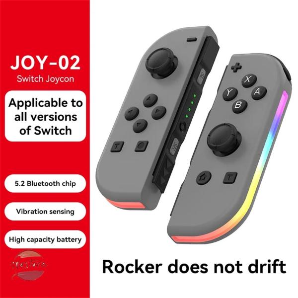 並行輸入品 bt 5.2 joy コントローラ ー rgb ledスイッチ l/r ジョイ パッド nintendo カスタムパーツ 部品 アクセサリー