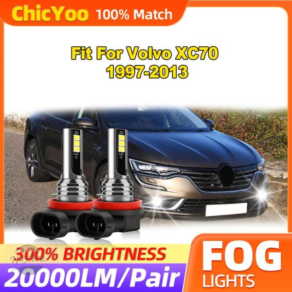 並行輸入品 xc70 ボルボ フォグランプ 適合 20000lm 60w canバス 6000k ホワイト 12v 1997 2006 13 カスタムパーツ 部
