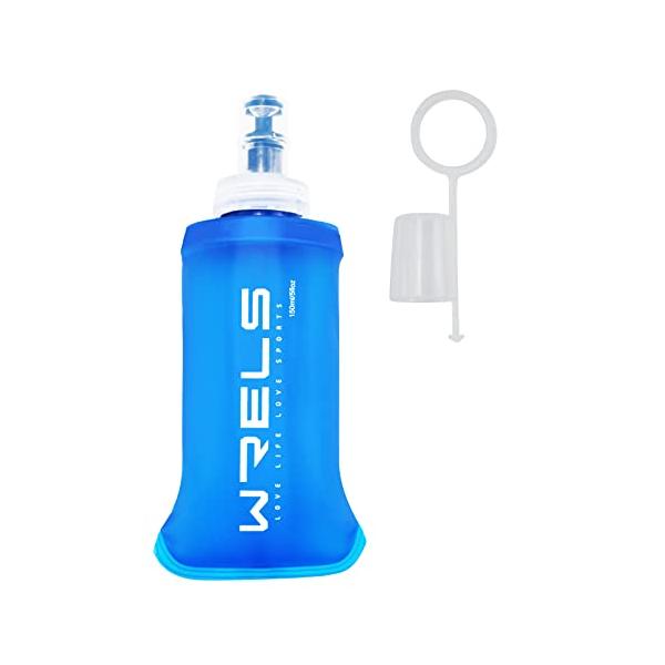 ソフトフラスク ハイドレーション ランニング ボトル 水筒 150ml/250ml/500ml 折りたたみ 防塵キャップ付き 軽量 トララン マ