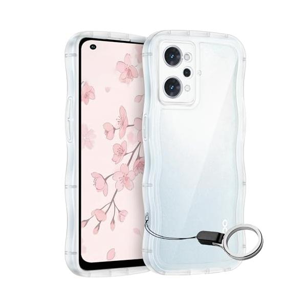 HILEGENER for OPPO Reno 9A/7A かわいい ケース うねうね レンズ保護 耐衝撃 オッポ Reno 7A / 9A 用