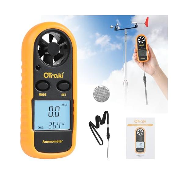 yellow/-/-・風速風温測定温度計搭載モデルした、風速と温度同時測定できるデジタル風速計です。6枚羽根、通常の風速計より、高精度測定がです。風速測定精度：±5% ±0.1dgt、測定範囲:0〜30m/s。高精度大口径の温度測定センサー...