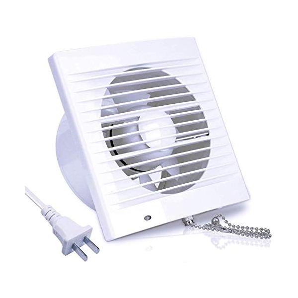 SAILFLO 引きひもスイッチ 蚊避け 逆流を抑え 換気扇 パイプファン 100mm ダクトファン 100v/110v 排気 大風量 格子フィ