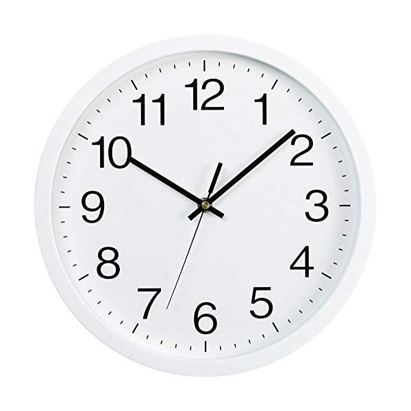 時計 壁掛け 壁掛け時計 おしゃれ 北欧 インテリア 掛け時計 木目調 静音 薄型 軽量 直径30cm シンプル PWCR-30-W