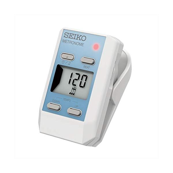 他サイト： SEIKO セイコー メトロノーム クリップ式 デジタル アクアブルー DM51L 回転ボリュームで音量調節、消音もの商品画像