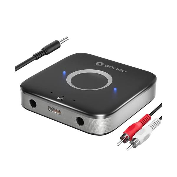 SONRU Aux Bluetooth レシーバー 車 ブルートゥース 5.3 受信機 AUXと