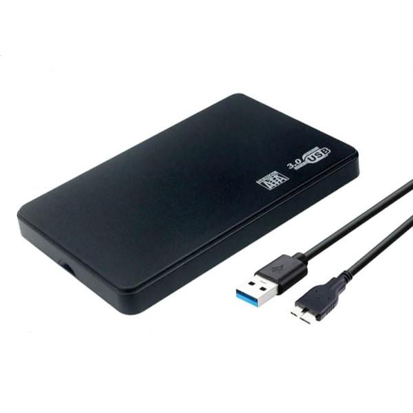 2.5インチUSB 3.0 HDDケース、SATAポート対応、USB 3.0ケーブル付属 (ブラック)