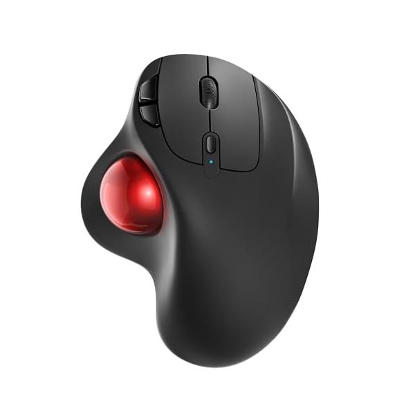 Nulea トラックボールマウス ワイヤレス Bluetooth/2.4G/USB 3台同時接続 充電式 4段階DPI 人間工学 親指操作 右利