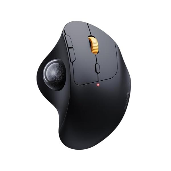 ProtoArc EM04 トラックボールマウス 静音 無線 Bluetooth/2.4GHz 3台同時接続 手首負担軽減 人間工学 親指操作