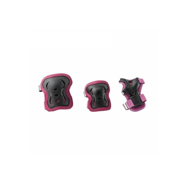 他サイト： ブリヂストン(BRIDGESTONE) キッズプロテクター 自転車 一輪車 子供 ブラック/ピンク H3-PAD.Aの商品画像