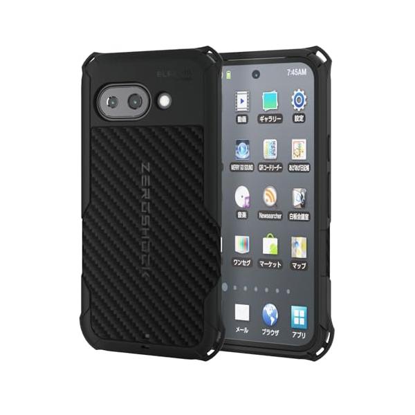 エレコム Google Pixel 9a ケース 耐衝撃 衝撃吸収 ZEROSHOCK 4つ角ダンパー ハニカム構造 グリップテクスチャー レン