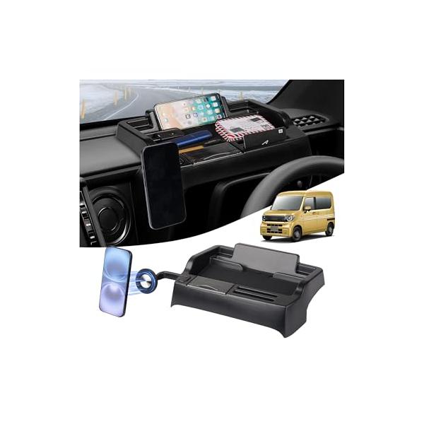 LIMSTYLE ホンダ N-VAN JJ1型 JJ2型 ダッシュボードトレイ 2018年7月〜現行 マグネットスマホホルダー付 ABS樹脂製