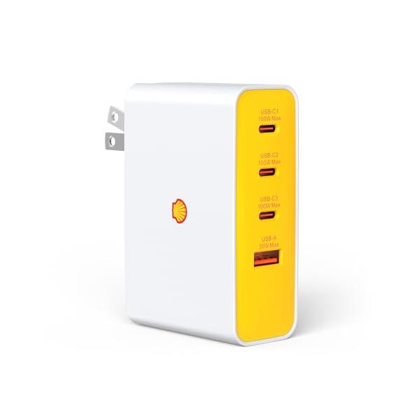 Shell 100W 急速充電器 4ポート Type-CGaN III技術/PD3.0/QC4+/PPS規格対応/PSE技術基準適合/折りたたみ