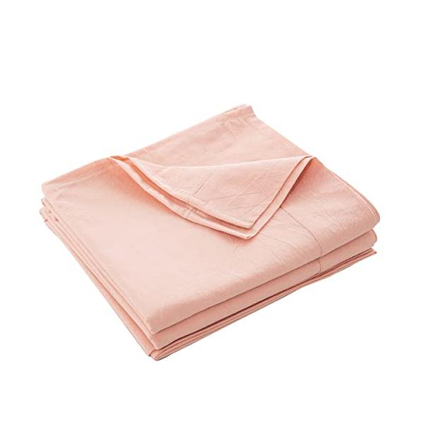 敷きシーツ セミダブル 180x250cm フラットシーツ ベッドシーツ オーガニックコットン アッパーシーツ 洗いざらしの綿100% 無地 サ